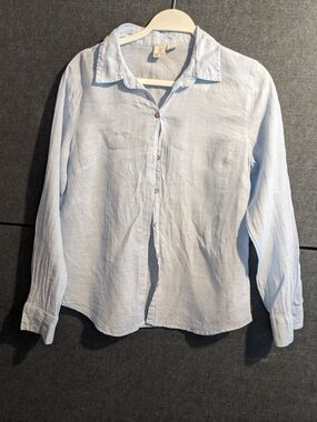 Light Blue Men's Button-Up Shirt